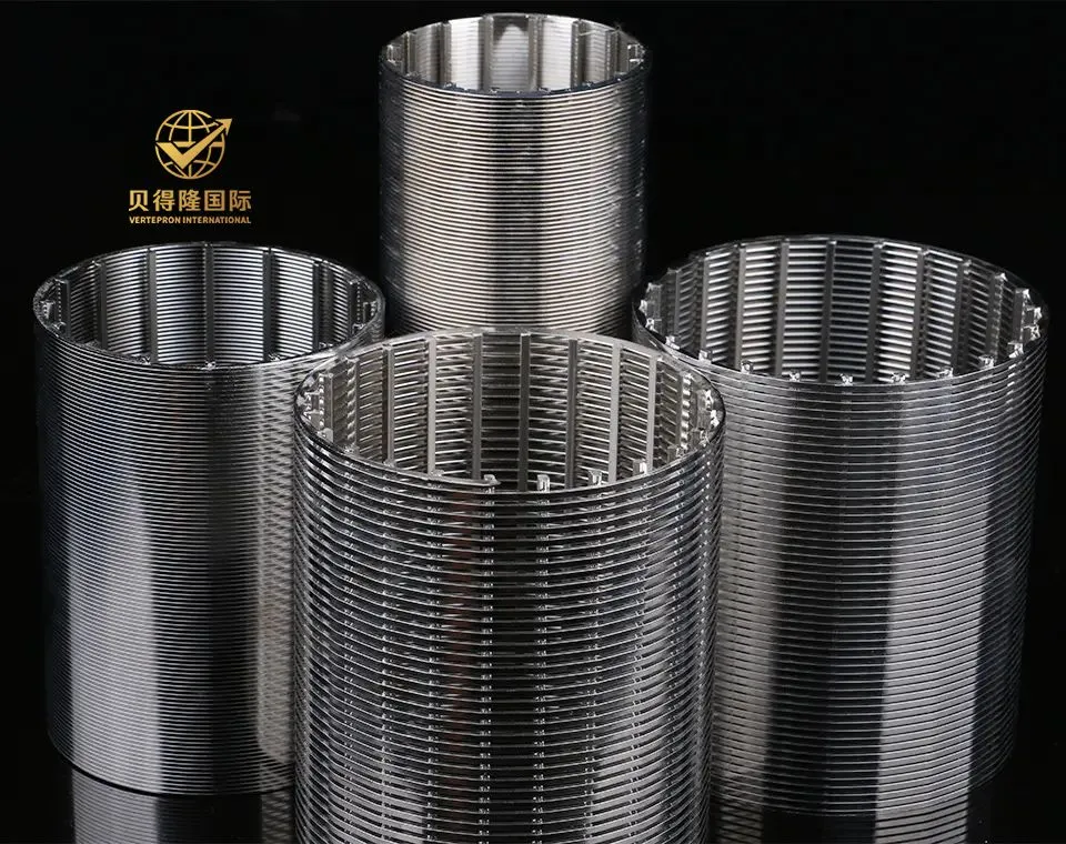 Cilindro de tela de arame em cunha