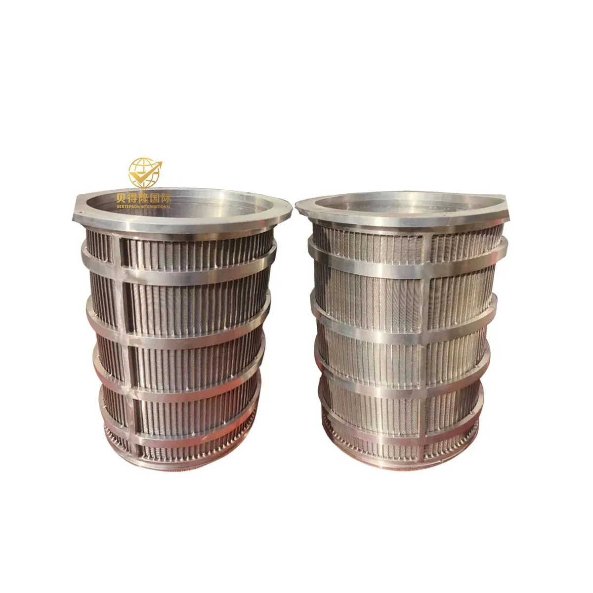 Cilindro de tela de arame em cunha